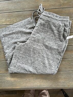 Daily Ritual Light Heather Gray Knit Joggers